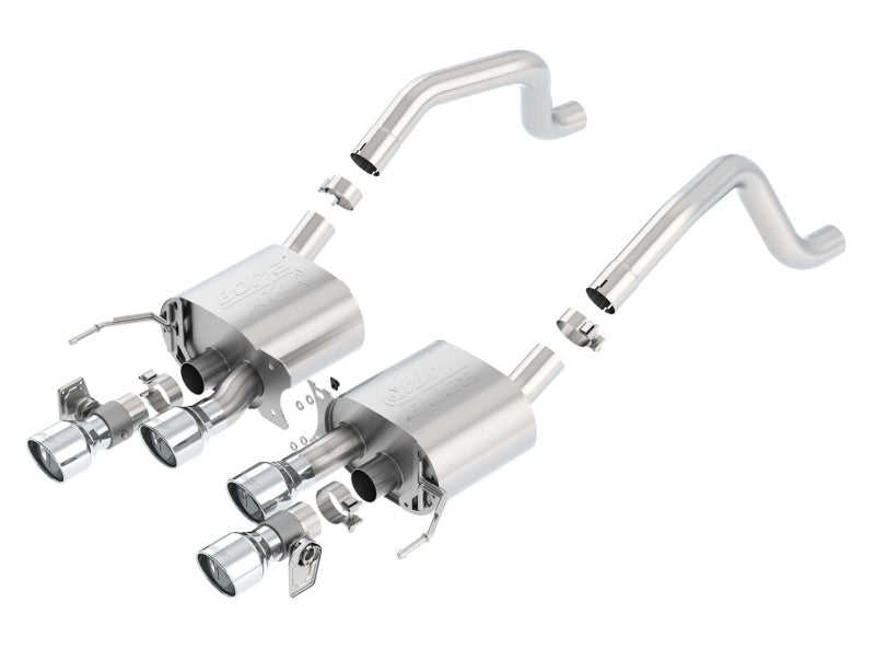 Borla 15 Chevy Corvette C7 ZO6 6.2L w/o AFM w/ NPP ATAK Quad RD RL AC Tips Center Rear Exit Exhaust