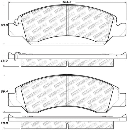 StopTech Street Select Brake Pads - Front/Rear