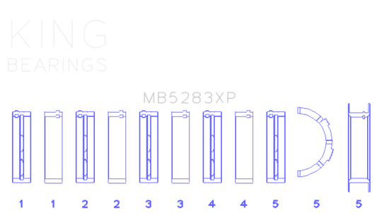King Engine Bearings Performance Main Race Bearing Set - Size STD