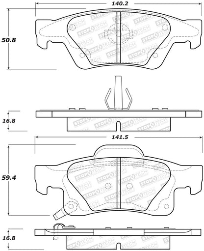 StopTech Performance 11-17 Dodge Durango Rear Brake Pads