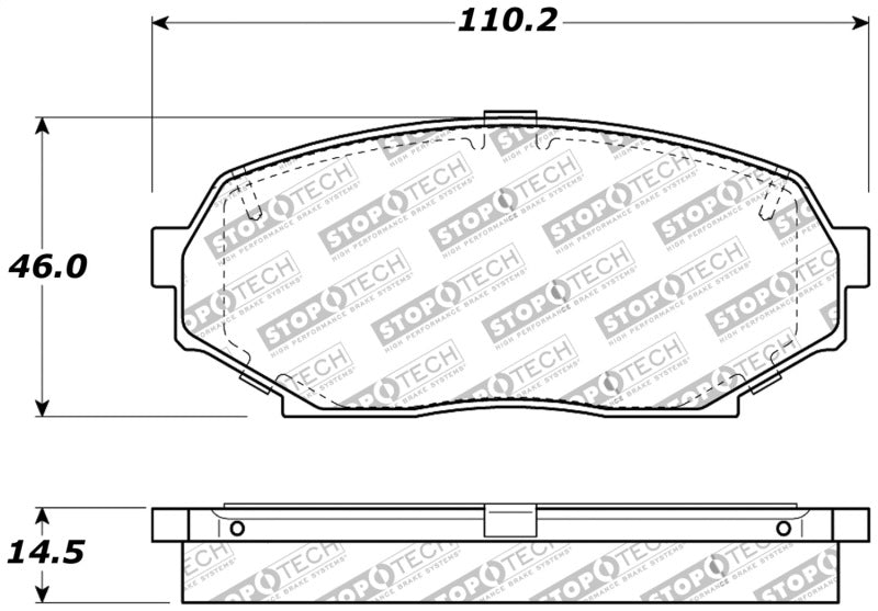 StopTech Performance 90-93 Mazda Miata Front Brake Pads D525