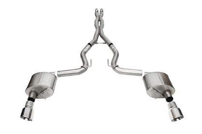 Corsa 24+ Ford Mustang GT Xtreme Cat-Back Exhaust Sys. 3.0in Dual Rear Exit w/4.5in Pro Series Tips