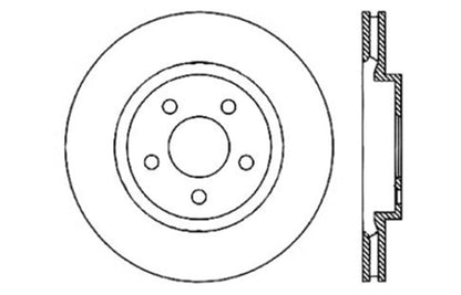 StopTech 05-09 Chrysler 300 (5.7L V8 exc SRT-8) Rear Right Slotted & Drilled Rotor