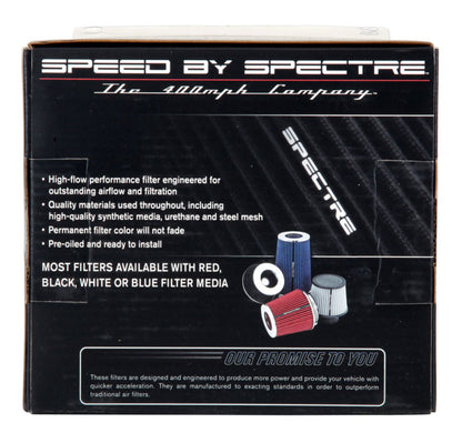 Spectre Adjustable Conical Air Filter 5-1/2in. Tall (Fits 3in. / 3-1/2in. / 4in. Tubes) - Black