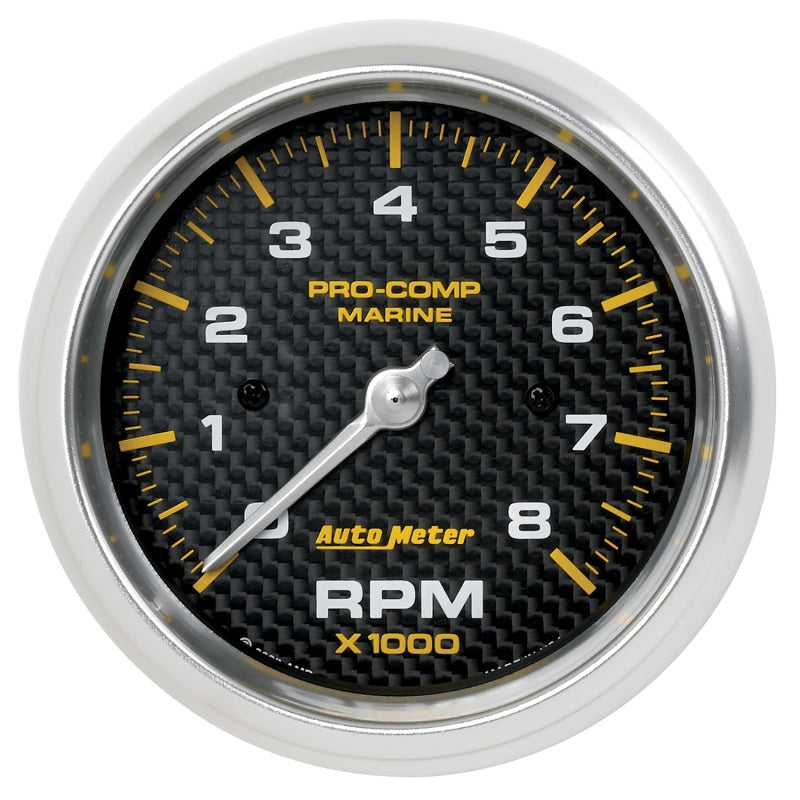 Autometer Marine Carbon Fiber 3-3/8in 8k RPM Tachometer