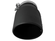 Load image into Gallery viewer, aFe MACHForce XP 5in 304 Stainless Steel Exhaust Tip 5 In x 7 Out x 12L in Bolt On Right - Black