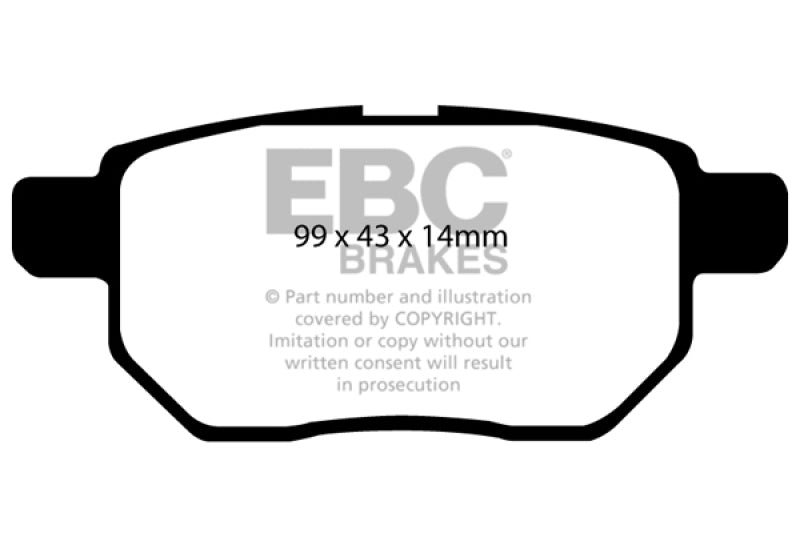 EBC 09-10 Pontiac Vibe 1.8 Ultimax2 Rear Brake Pads