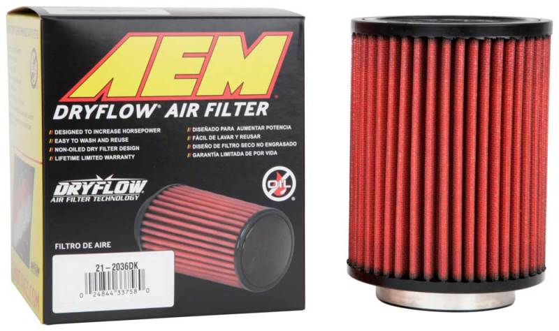 AEM Aif Filter, 3inFLG/ 5inOD/ 6-1/2inH Dry Flow