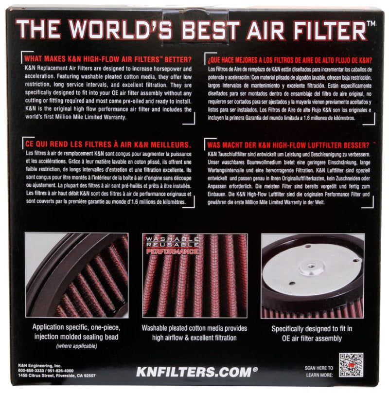 K&N 2014 Indian Chief Classic 111 CI Replacement Drop In Air Filter