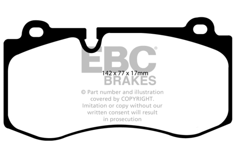 EBC 07-08 Mercedes-Benz CL550 5.5 Redstuff Front Brake Pads